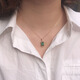 Eba 1.8 carat natural green tourmaline pendant 18K gold diamond necklace as a birthday gift for girlfriend with 18K gold necklace