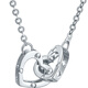 Saturday Fortune PT950 platinum pendant double ring pendant B068622 about 2.26g 40+5cm birthday gift