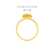 Chow Tai Fook sparkling small sugar cube ring pure gold gold ring for women (labor cost 380) F233239 No. 15 pure gold about 3.10g