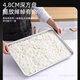 FISDDIS 304 stainless steel plate square plate commercial baking tray barbecue plate tray steamed grilled fish plate shallow square plate 27*20