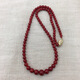 Zhaohao Coral Bead Necklace Akha Ox Blood