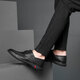 Aokang official men's shoes men's versatile business casual leather shoes fashionable genuine leather comfortable soft sole men's single shoes work shoes black 1253214046B 40 250mm