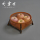 Bamboo Xueming handmade bamboo fruit basket Chinese retro round household storage basket snack snack basket tea snack box tea cup basket large size