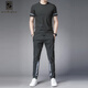 WEIBUFAN sports suit men's summer casual outdoor sportswear short-sleeved ice silk quick-drying T-shirt men's running wear fitness clothes 9805 medium gray XL (130-145Jin Jin equals 0.5 kg)