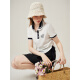 Fan Silann Fan Silann Academy Style Knited Kandited For Women 2024 Summer New Retro Classic Top 24FS12370 Navy Blue XL