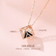 Promise of Love Heart with Lingxi 18k Color Gold Necklace for Women Rose Gold Clavicle Chain Anniversary Gift for Girlfriend