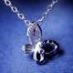 Fiber Bundle (QIANSHU) Valentine's Day Gift pt950 Platinum Pendant Women's Platinum Pendant Necklace Brushed Butterfly Platinum Necklace Brushed Butterfly Model weighs about 1.15-1.25 grams