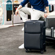 Hanker suitcase men's trolley case women's suitcase 20-inch black 47 liter small boarding code box expandable