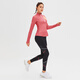 Corif fitness clothing women's autumn and winter half-zip slimming professional running training Pilates sports yoga clothing long-sleeved pomegranate powder 2XL