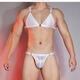Gay men's metal ring suspender three-point style Japanese and Korean style male passion temptation suit sexy thong transvestite white top + white underwear