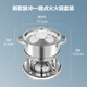 Wangjiajiang 304 stainless steel pot small hot pot pot, one person, one pot, single hot pot special pot, rotating hot pot soup pot, commercial new pulse ignition Swiss small hot pot set 16cm