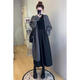 YUANSISE Maternity Autumn and Winter Sweater Cardigan Dress Set 2025 New Small Jacket Autumn and Winter Outer Wear Two-piece Set Black Dress + Gray Jacket L Recommendation 115-130 Jin Jin equals 0.5 kg