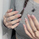 2024 Neue handgefertigte Wearable Rüstung mittelgroße Eistransparente Aurora Diamond Blush Nagelkunst Nagel Finger 24 Stücke BY001# Yanyu Yingheng Tragen der Tool Kit Model