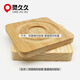 Lingjiujiu solid wood jewelry display plate bracelet bracelet display stand literary toy bracelet storage plate bead bracelet design plate bamboo and wood square style