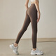 Yuebu Naked Yoga Pants Women's High Waist Hip Lifting Sports Tights Slimming Pilates Yoga Wear Cycling Fitness Pants Brown 1 S Recommended Weight 80-100Jin Jin is equal to 0.5 kg