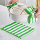 Beautiful polyester bamboo fiber dishwashing cloth, not easy to stain with oil, kitchen cleaning rag, household, not easy to shed, absorb water, lazy cleaning towel, 10 pieces, large size 25*25cm, striped green