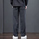 Woodpecker spring and autumn men's new casual pants winter plus velvet thickening loose straight sports versatile trendy long pants blue gray XL (130-150Jin Jin equals 0.5 kg)