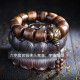 Yanyun Jewelry 15mm Agarwood Bracelet Handpieces Buddhist Beads Rosary Bucket Beads Six-Word Mantra Amulet Bracelet for Men and Women