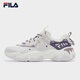 FILA official women's shoes FLUID 5 cat claw casual shoes fashionable retro sports shoes for women milk white/romantic purple-GO 38