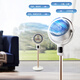 Morphyrichards air circulation fan negative ion purification sterilization floor fan voice 3D shaking head turbine ventilation fan convection fan DC variable frequency electric fan household desktop vertical MR3802 net ion sterilization + voice control + 24 gears coconut milk white