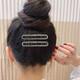 Tang Funi bangs clip 2024 new high-end rhinestone hair clip women's forehead duckbill clip short hair clip headwear side hair clip dark blue two-piece set