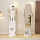 Baihua Peony solid wood full-length mirror coat rack home rotatable bedroom hanging clothes storage floor-standing multi-functional all-in-one dressing mirror walnut color