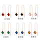 18K gold four-leaf clover ear wire color gold rose gold gold color earrings earrings au750 gold earrings for women 18K gold gold color red agate