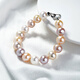 Duxi Pearl Bracelet Colorful Freshwater Pearl Bracelet 8-9mm Dopamine Candy Color for Girlfriend and Wife
