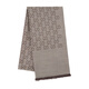 Gucci (GUCCI) classic double G double-sided printed fringed scarf for men and women, light brown 165904 3G646 9664