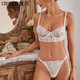 CARVELOVElace embroidery sexy underwear twopiece suit black XL