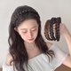 Aitanfang Covers White Hair Fishbone Braid Wig Headband 2025 Women's Twist Braid Headwear High Skull Top Shows Hair Volume Pressed Hair Headband Light Brown Twist Braid
