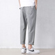 Pantalon décontracté juif pour hommes de la soie lâche en été masculine Sports directs pantalon neuf points pour hommes de style coréen conique pour hommes 9904 kaki profond + 9904 ciment gris m