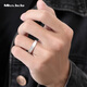 Miss JuJu platinum ring fashion ring pt950 platinum fashion ring for men and women, 8# single, about 4.1g, width 3.5mm, more gram weight, less compensation