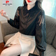 
Pierre cardin embroidered cotton shirt for women 2025 autumn new fashion embroidered white shirt loose versatile long-sleeved top CY9227 White M [Suggested 96-110Jin [Jin equals 0.5 kg]]