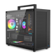 鱼巢 (MetalFish) S5MAX 电脑台式机小机箱 手提迷你桌面 多网孔散热支持180水冷 S5MAX黑色机箱
