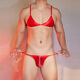 Temptation of desire sexy tight thong men's high elastic three-point style Japanese and Korean style male passion suit gay sexy underwear gay transvestite underwear white top one size