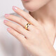 Jin Liuxin gold glossy ring pure gold 999 aperture Tianyuan live mouth solid opening men and women model glossy gold price 5.57g