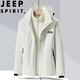JEEP SPIRIT Jeep Jacket Men's Autumn and Winter Jacket Thickened Three-in-One Sports Mountaineering Suit Black XL
