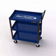 Snap-on Blue Dot Tools Blue Three-layer Tool Cart Car Repair Mobile Parts Cart Sturdy and Durable Trolley Blue Upgraded Model-With Screwdriver Holder