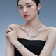 Lukfook Jewelry True Me Series Platinum 950 Seawater Pearl Platinum Bracelet as Gift GJT0002DS Total Weight 6.67 Grams