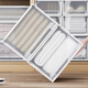 Straw Bear drawer-type storage box can be stacked for wardrobe storage, layered storage box, home clothes storage box, underwear storage box, depth 53, width 30, height 25cm, transparent white, affordable single package