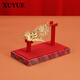 Puli jewelry red phoenix hairpin display props jewelry gold hairpin and silver hairpin display stand gold dragon and phoenix hairpin jewelry stand 31-red velvet leather dragon pattern bottom phoenix fork display stand H1