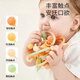 Xulin Japanese Manhattan hand ball baby chewable silicone 0-6-12 months food-grade rattle grasping training toy recommended 0-3 months Hermann Galaxy (lightweight model for small months)