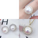 Congye DIY jewelry accessories S925 sterling silver pearl set empty support sunflower earrings pendant ring empty support semi-finished product S925 silver earrings empty support silver model does not include pearls