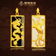 Tanhai 999 pure gold gold inlaid with Hetian jade white jade ink jade dragon brand phoenix brand dragon and phoenix brand men and women pendant couple pendant golden dragon blessing ink jade style.