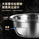 Gold soup and silver dumplings 316 stainless steel seasoning basin home kitchen thickened and deepened vegetable basin for beating eggs and basin for washing fruit soup basin 26cm+24cm+22cm 3-piece set