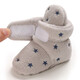 Tutu Dawen Newborn Baby Shoes 0-1 Years Old Toddler Cotton Shoes for Male and Female Baby Autumn and Winter Plus Velvet Warm 6-12 Months Foot Covers Light Gray Velvet Thickening Inner Length 13cm (Suitable for 0-12 Months)