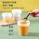Soup bucket, porridge bucket, Laba porridge packaging box, disposable soup bowl, porridge cup, soup box, breakfast lunch box, drink, high temperature resistant with lid, 500ml, full of vitality stickers + spoons, 10 sets