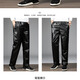 Leather jacket and leather pants suit for men, thickened with velvet, cold and warm, a complete set of work clothes, windproof, oil and waterproof, two-piece set, leather jacket + leather pants (a complete set with thickened velvet), 3XL size (140-150Jin Jin is equal to 0.5kg)