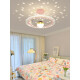HAOYUNMA Zhongshan Lighting Children's Room Lamp Chandelier Boys and Girls Room Lamp Postmodern Creative Astronaut Projection Bedroom Lamp Pink Starry Sky Ceiling Three-Color Changing Light